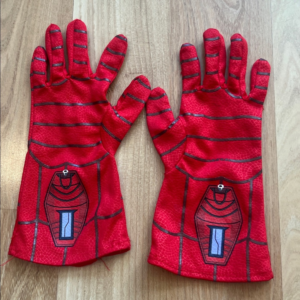 Spiderman Baseball Red Black spider web gloves One Size Fits Most Kids